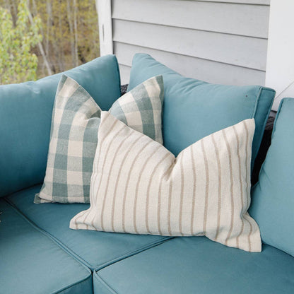 Woven Natural Pinstripe Pillow