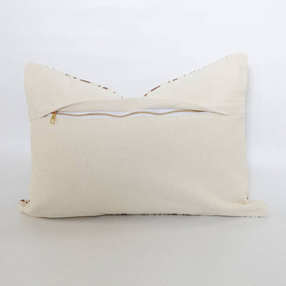 Floral Cotton Pillow in Olive Green