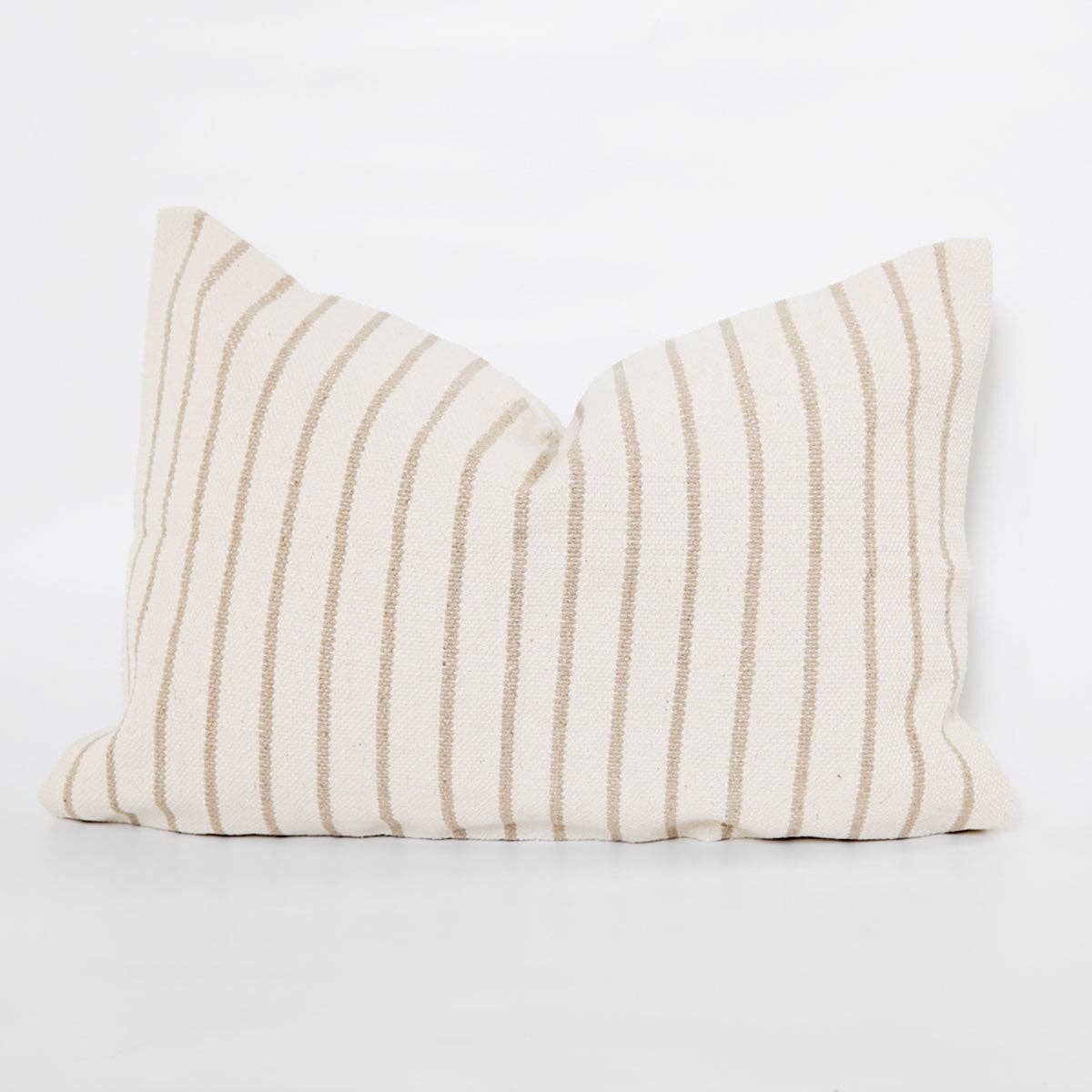 Woven Natural Pinstripe Pillow