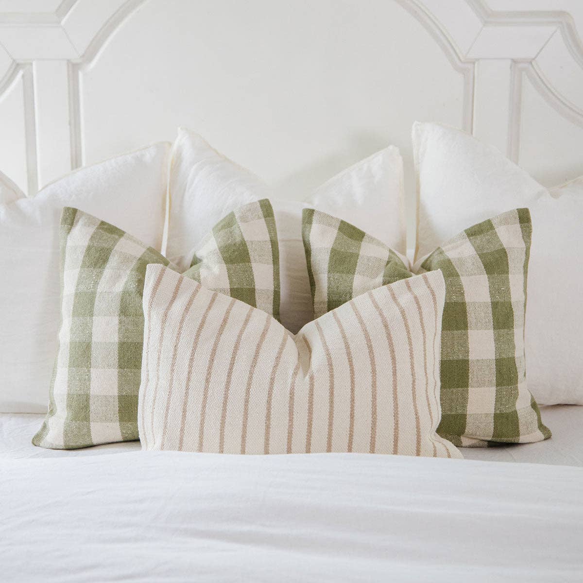 Woven Natural Pinstripe Pillow