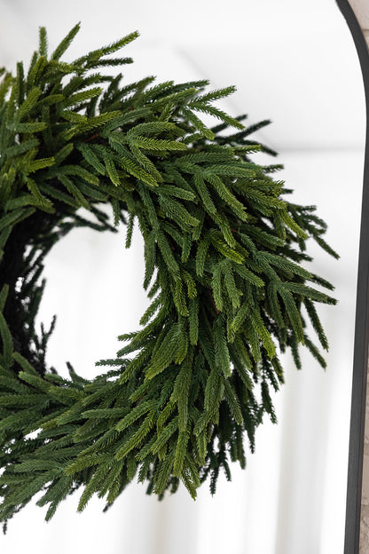 FAUX REAL TOUCH PINE HOLIDAY WREATH