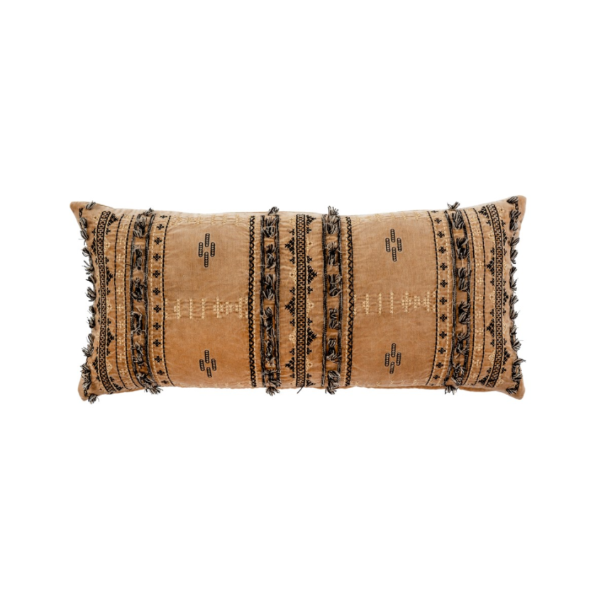 Sarita Velvet Pillow, Ochre