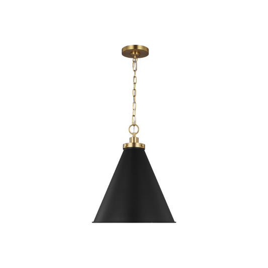 Wellfleet Cone Pendant - Midnight Black