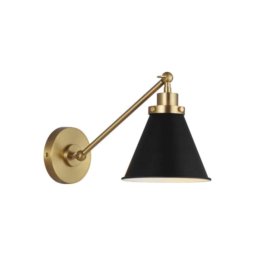 Wellfleet Cone Task Sconce - Midnight Black