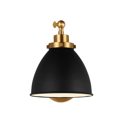 Wellfleet Dome Task Sconce - Midnight Black