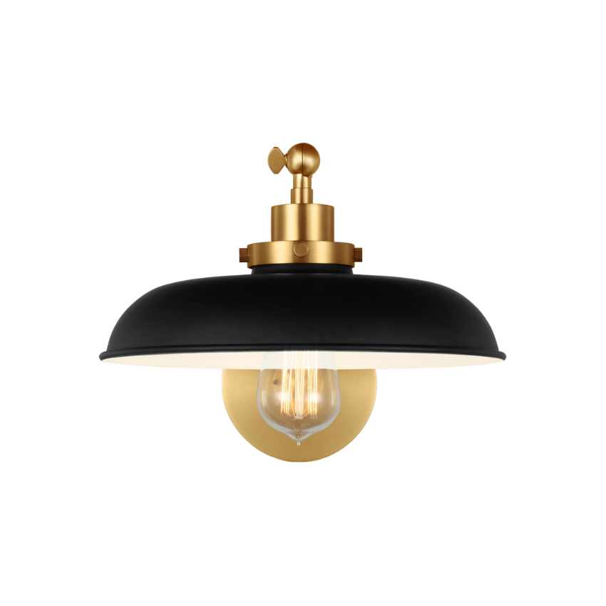 Wellfleet Wide Task Sconce - Midnight Black