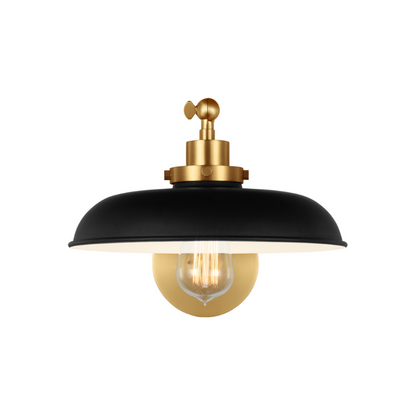 Wellfleet Wide Task Sconce - Midnight Black