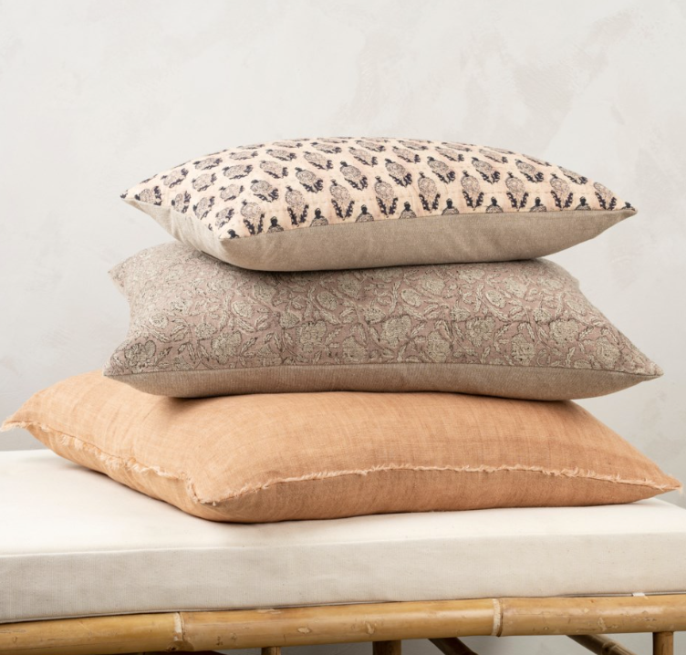 Lina Linen Pillow, Terracotta