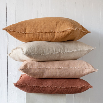 Lina Linen Pillow, Terracotta