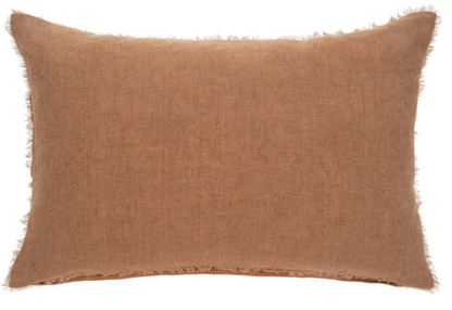 Lina Linen Pillow, Terracotta