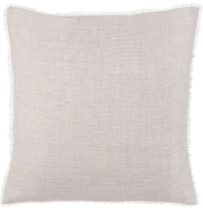 Lina Linen Pillow, Grey Stripe