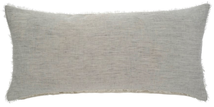 Lina Linen Pillow, Grey Stripe