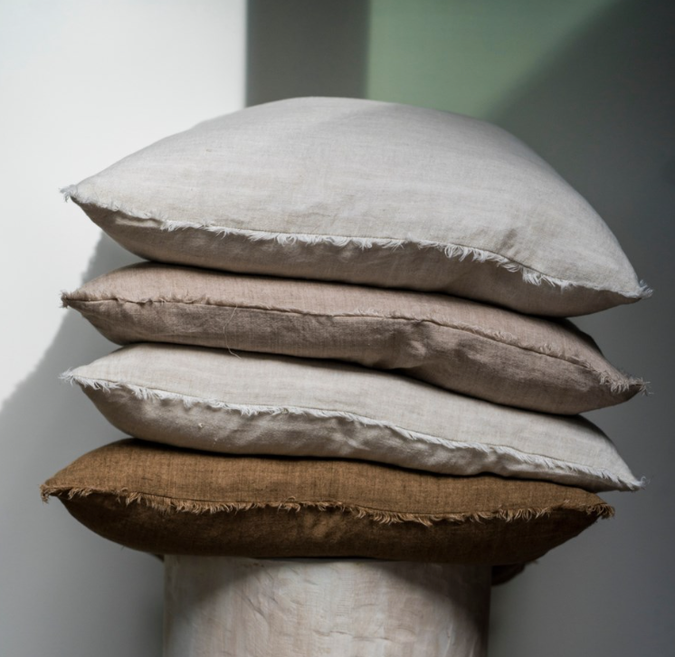 Lina Linen Pillow, Sand