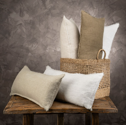 Lina Linen Pillow, Sand