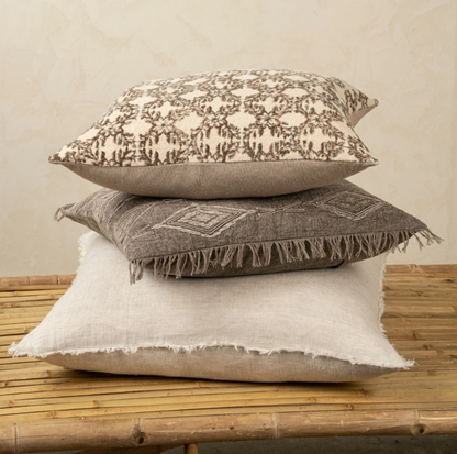 Lina Linen Pillow, Chambray