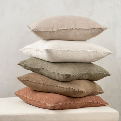 Lina Linen Pillow, Chambray