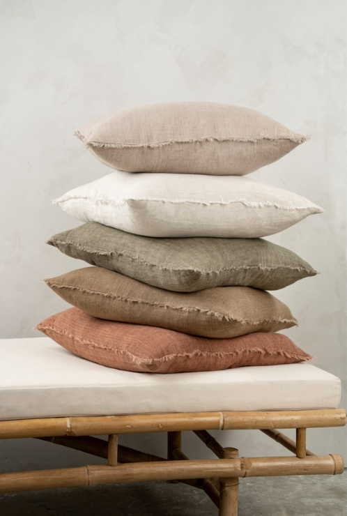 Lina Linen Pillow, Oat