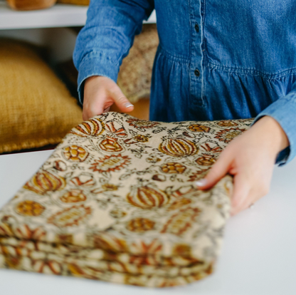 Idra Block Print Throw