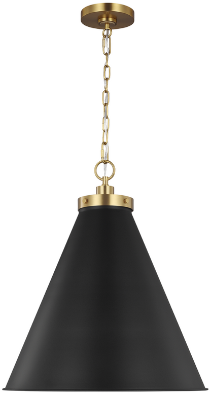 Wellfleet Cone Pendant - Midnight Black