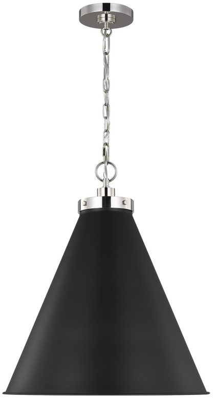 Wellfleet Cone Pendant - Midnight Black