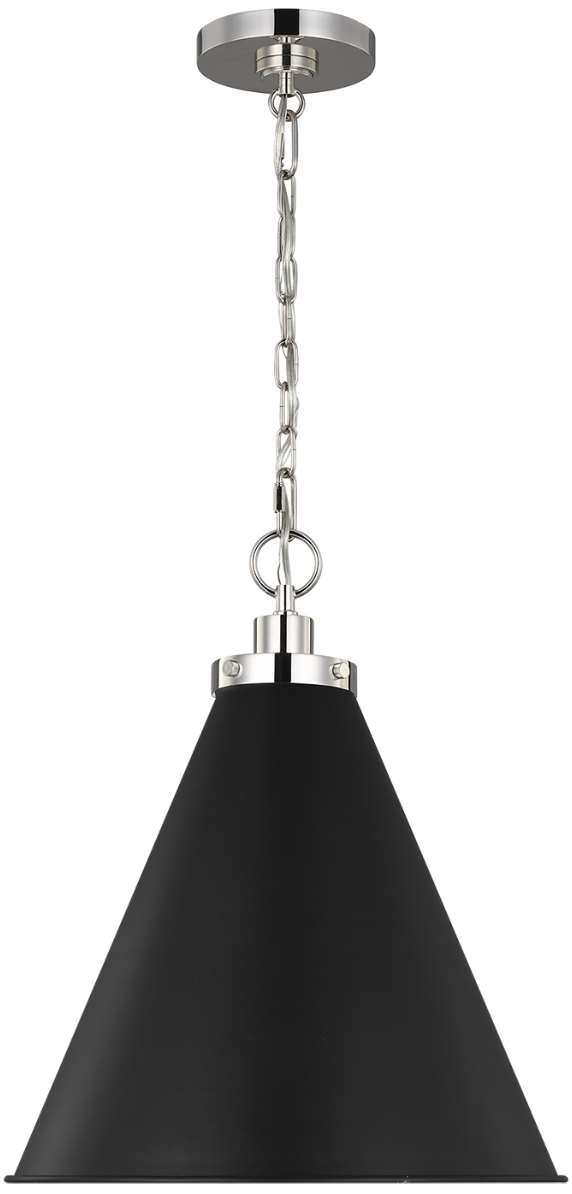 Wellfleet Cone Pendant - Midnight Black