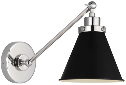 Wellfleet Cone Task Sconce - Midnight Black