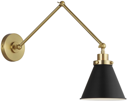 Wellfleet Cone Task Sconce - Midnight Black