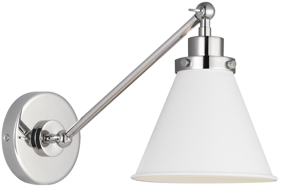 Wellfleet Cone Task Sconce - Matte White