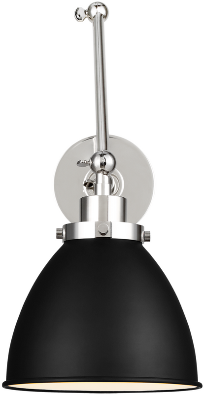 Wellfleet Dome Task Sconce - Midnight Black