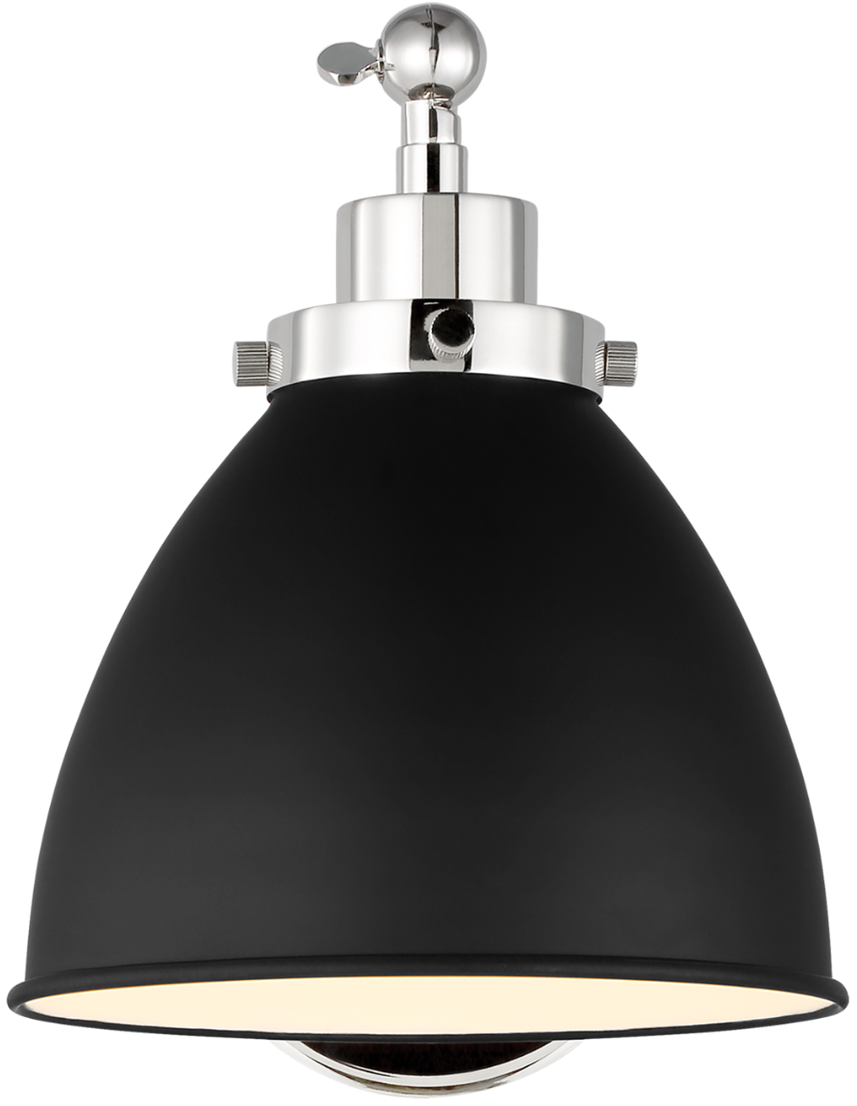 Wellfleet Dome Task Sconce - Midnight Black