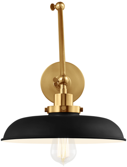 Wellfleet Wide Task Sconce - Midnight Black