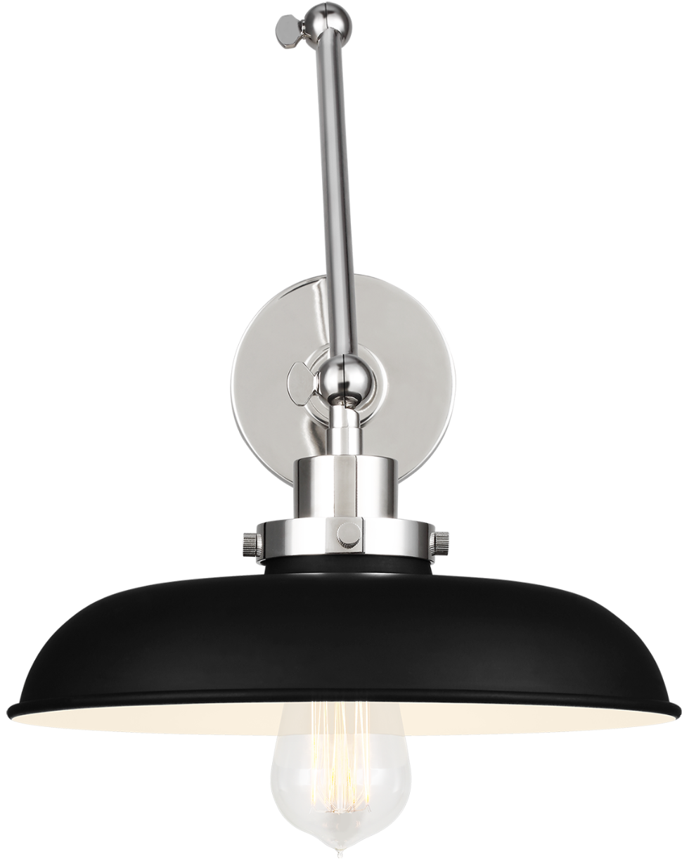 Wellfleet Wide Task Sconce - Midnight Black