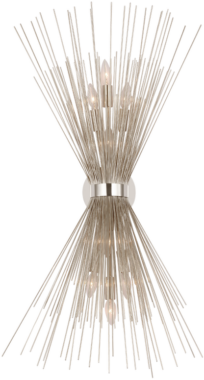 Strada Symmetrical Sconce - Polished Nickel