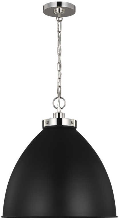 Wellfleet Dome Pendant - Midnight Black