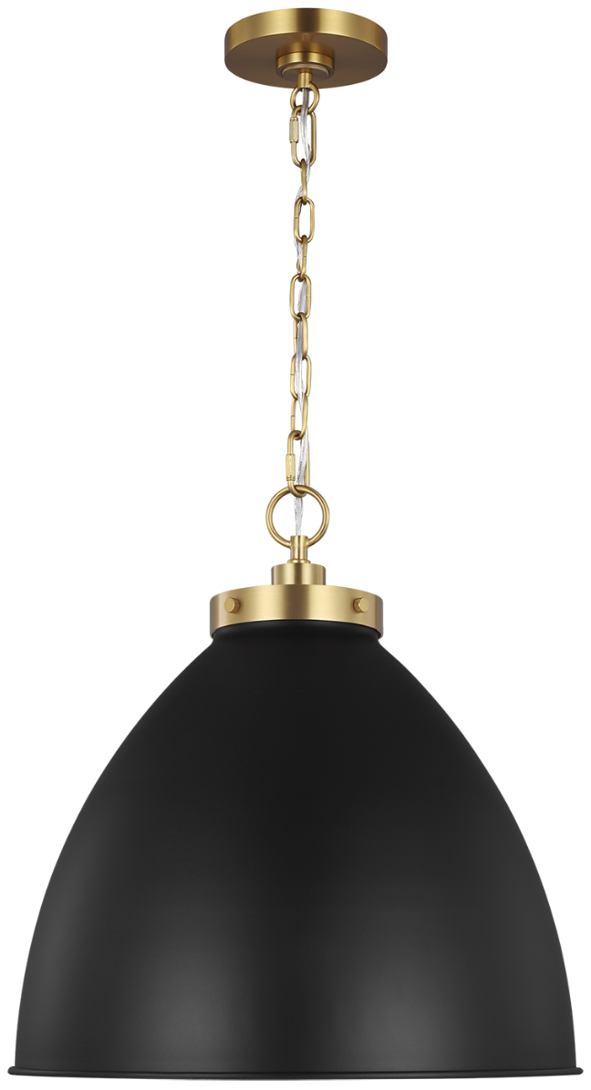 Wellfleet Dome Pendant - Midnight Black