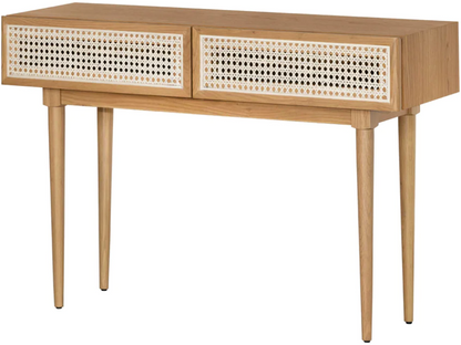 Cane Console Table