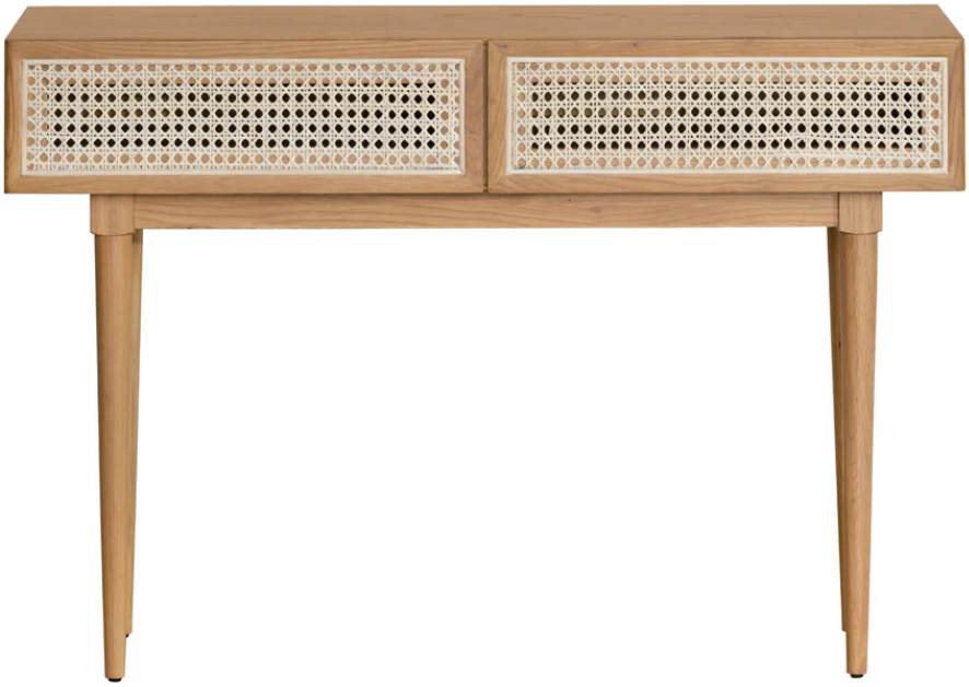 Cane Console Table