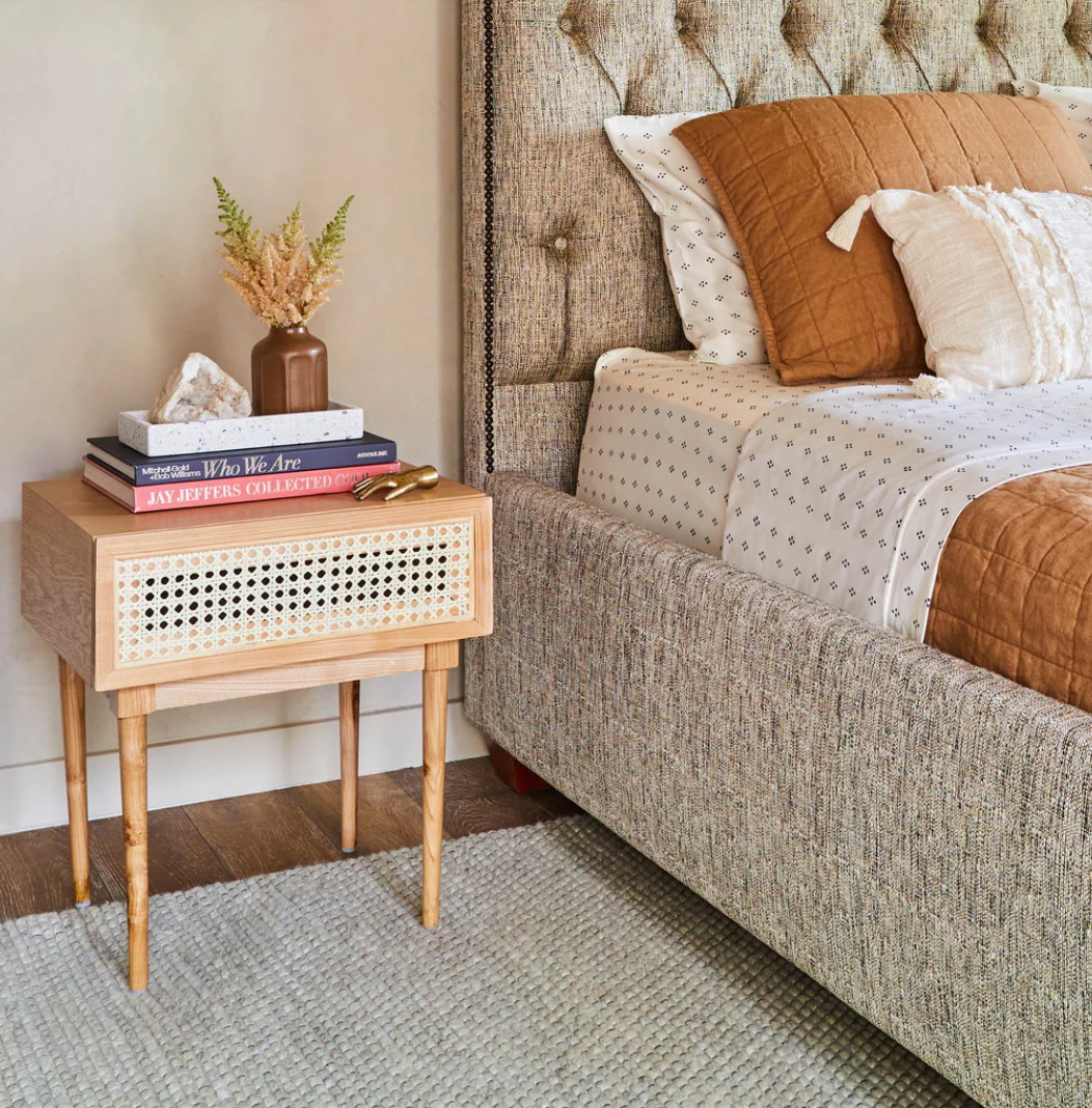 Cane Side Table