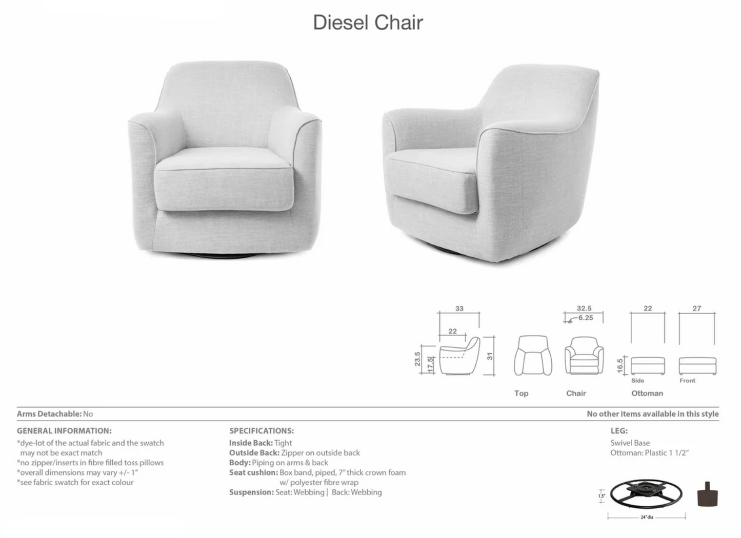 Diesel Swivel Chair