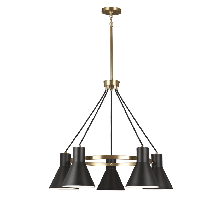 Towner Chandelier - Satin Brass