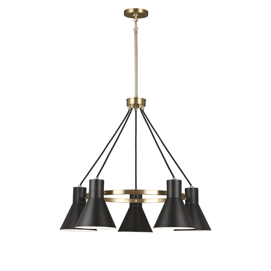 Towner Chandelier - Satin Brass