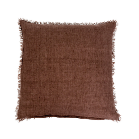 Lina Linen Pillow,  Mocha