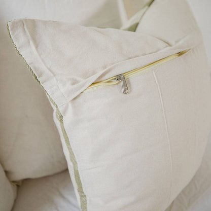 Woven Brown and cream Gingham Pillow