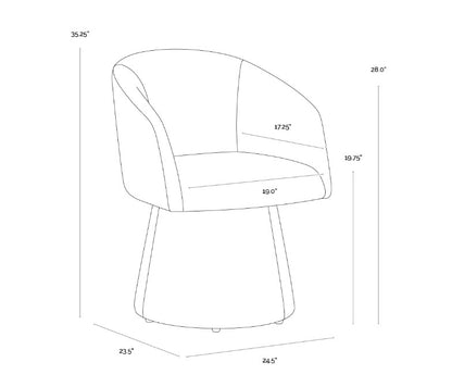 Etta Swivel Dining Arm Chair