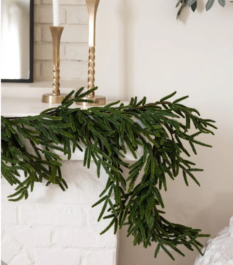 8 FT REAL TOUCH FAUX PINE GARLAND